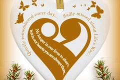 porcelain gold heart ornament gold