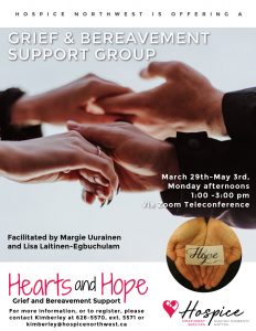 Hearts and Hope General Grief Support Group, June 8 - July 13, 2021 @ Zoom Teleconference
